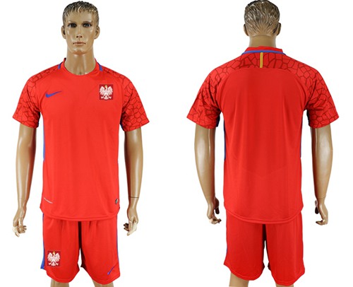 Poland Blank Red Goalkeeper Soccer Country Jersey
